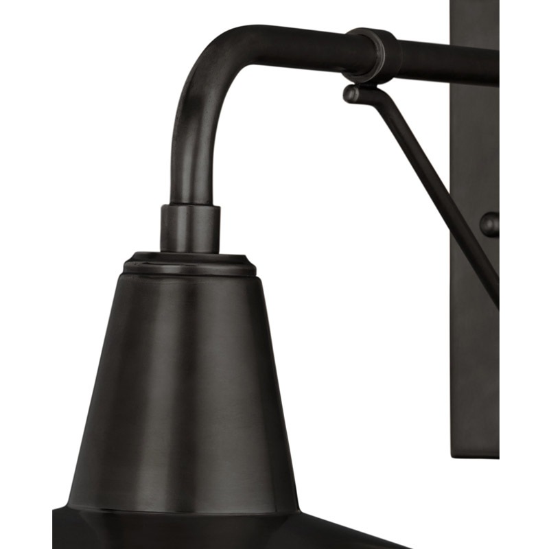 【CURREY】アメリカ・アウトドアウォールライト 1灯「Mariner」ブラック（W304×D520×H266mm）