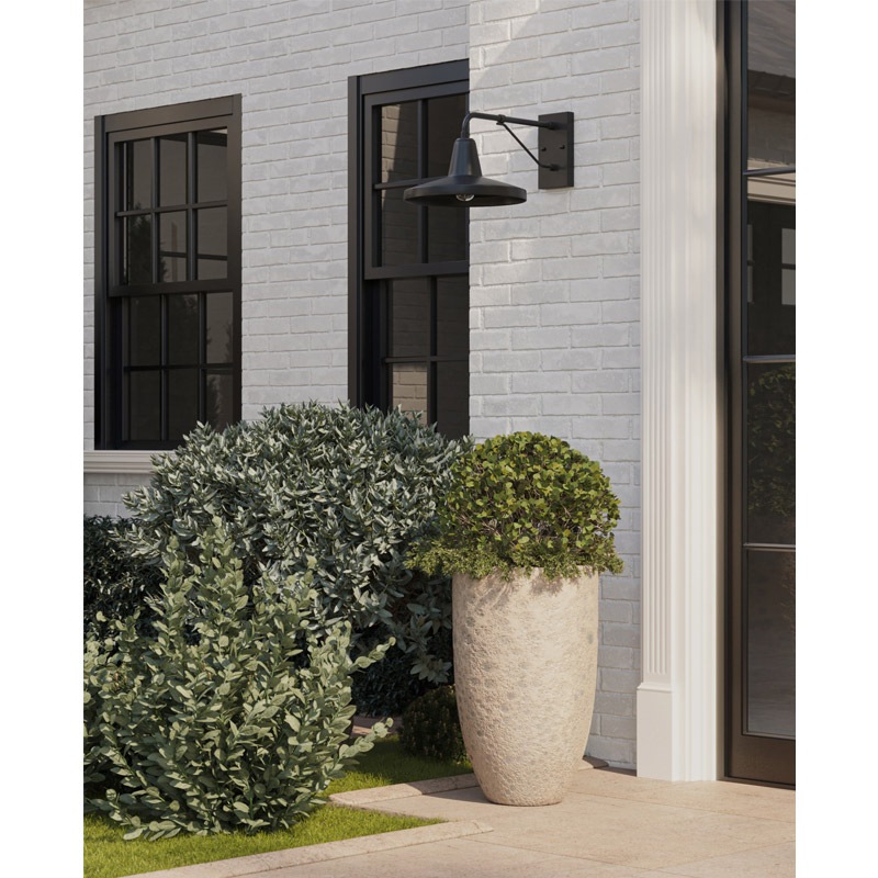 【CURREY】アメリカ・アウトドアウォールライト 1灯「Mariner」ブラック（W304×D520×H266mm）