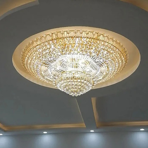 デザイン照明　クリスタルシーリングシャンデリア　ゴールド／クローム（φ600～1800mm）