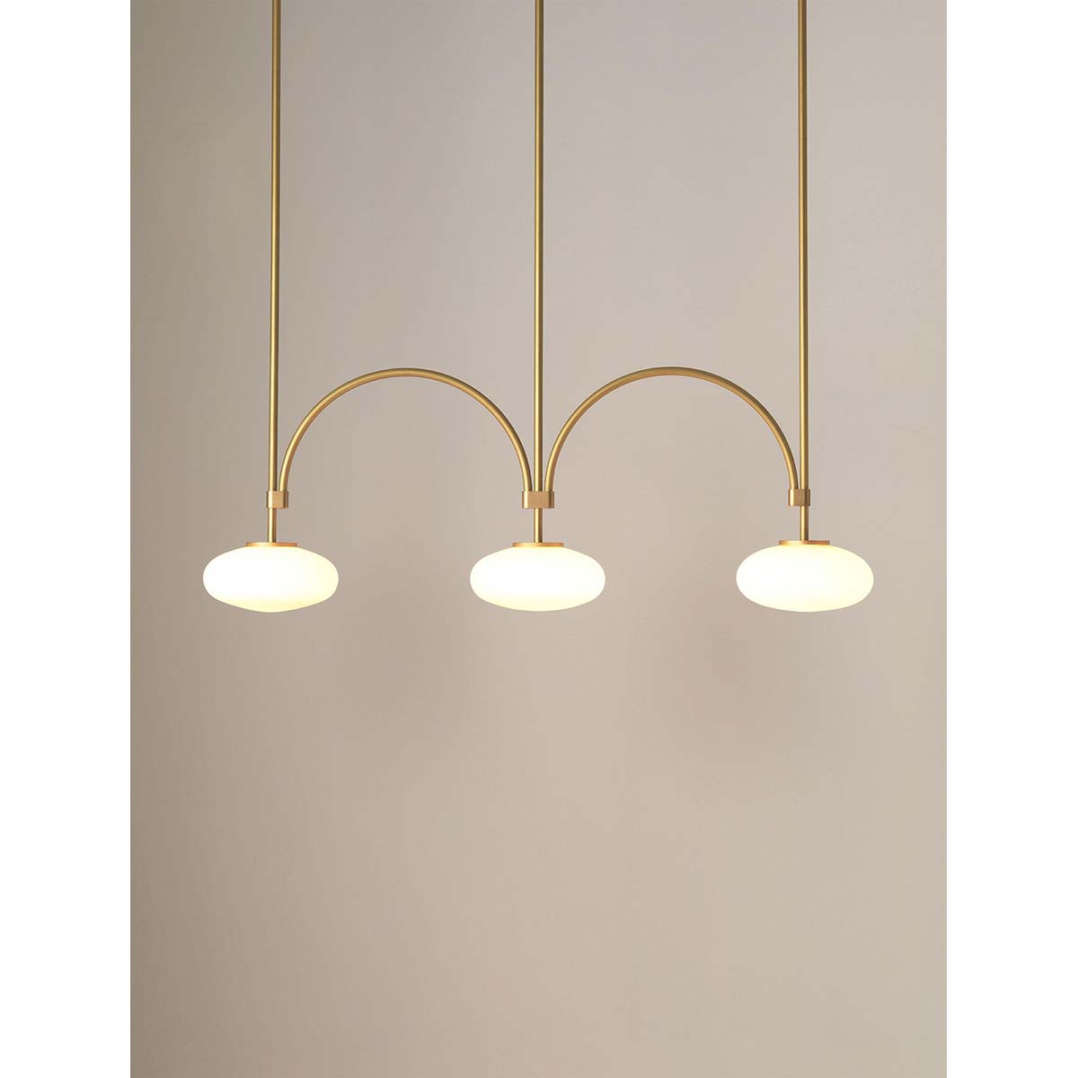 【ALLIED MAKER】 アメリカ・インテリア照明「Ellipsis 3」ペンダントライト 3灯 カスタムカラー (W1245×D254×H464mm)