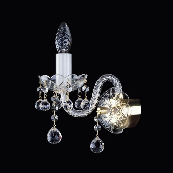 【ART GLASS】クリスタルブラケット 1灯「MIRKA」(W110×H220mm)