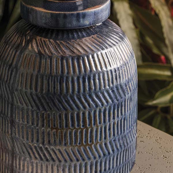 【MITZI】アメリカ・モダンテーブルライト「Russo」1灯 ゴールド/ブルー(Φ432×H699mm)