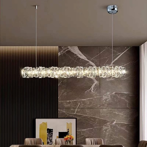 LEDクリスタルシャンデリア アールデコ調 シルバー（L1000・1200mm