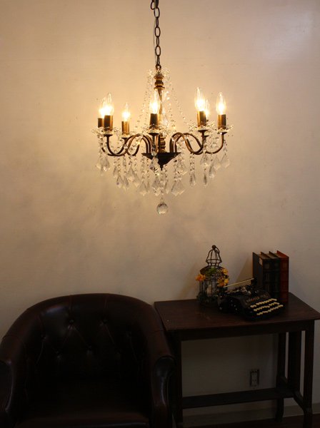 アンティーク調シャンデリア8灯 アンティーク色(φ520×H500mm) | EL JEWEL