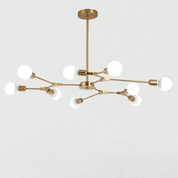 デザイン照明スプートニクシャンデリア9灯 ゴールド/ブラック（W1030×580mm）