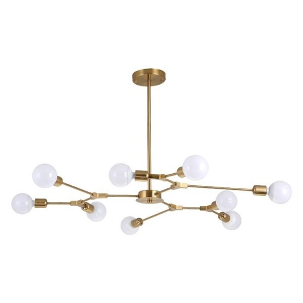 デザイン照明スプートニクシャンデリア9灯 ゴールド/ブラック（W1030×580mm）