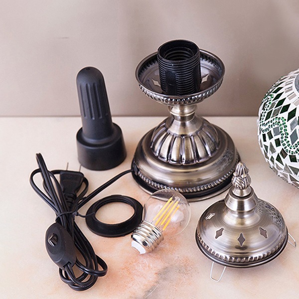 ジョルダン　モザイクテーブルランプ　1灯（φ150×H310mm）