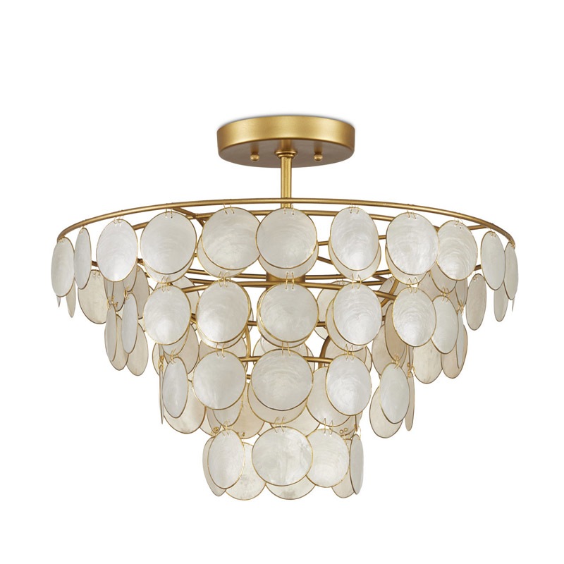 【CURREY】アメリカ・シーリングライト 1灯「Bon Vivant」ゴールド（φ508×H425mm）