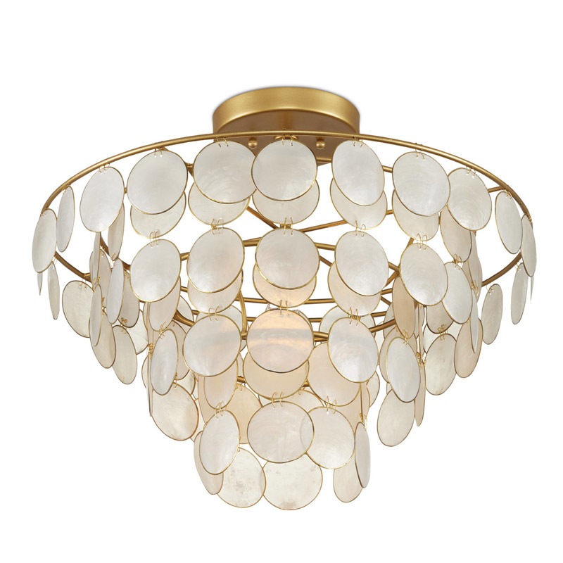 【CURREY】アメリカ・シーリングライト 1灯「Bon Vivant」ゴールド（φ508×H425mm）