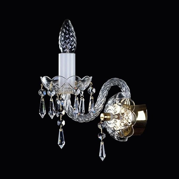 【ART GLASS】クリスタルブラケット 1灯「MIRKA」(W110×H220mm)