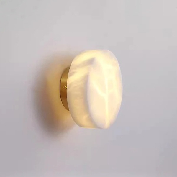 デザイン照明　モダン　大理石ウォールライト　4色（φ120×H70mm）