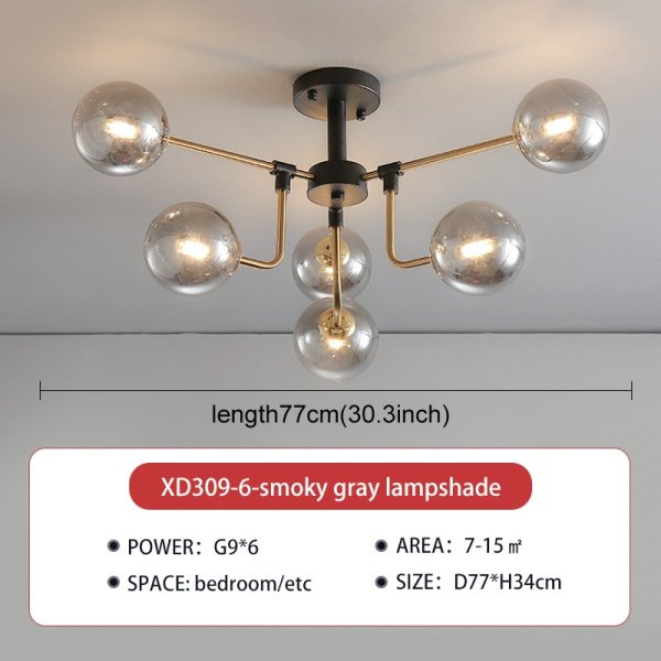 北欧スタイルインテリア照明  6／8／10灯 ゴールド（約W770～H1050mm）