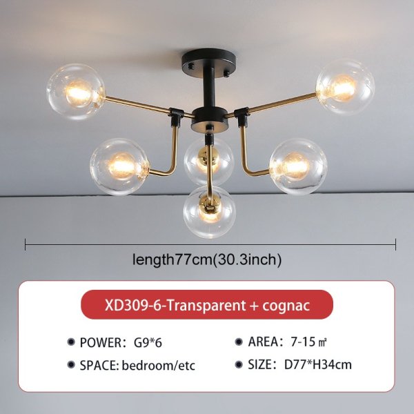 北欧スタイルインテリア照明 6／8／10灯 ゴールド（約W770～H1050mm