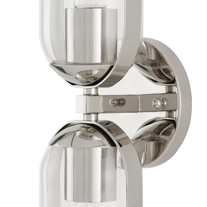 【CURREY】アメリカ・ウォールライト 2灯「Bonardi」シルバー（W120×D110×H570mm）