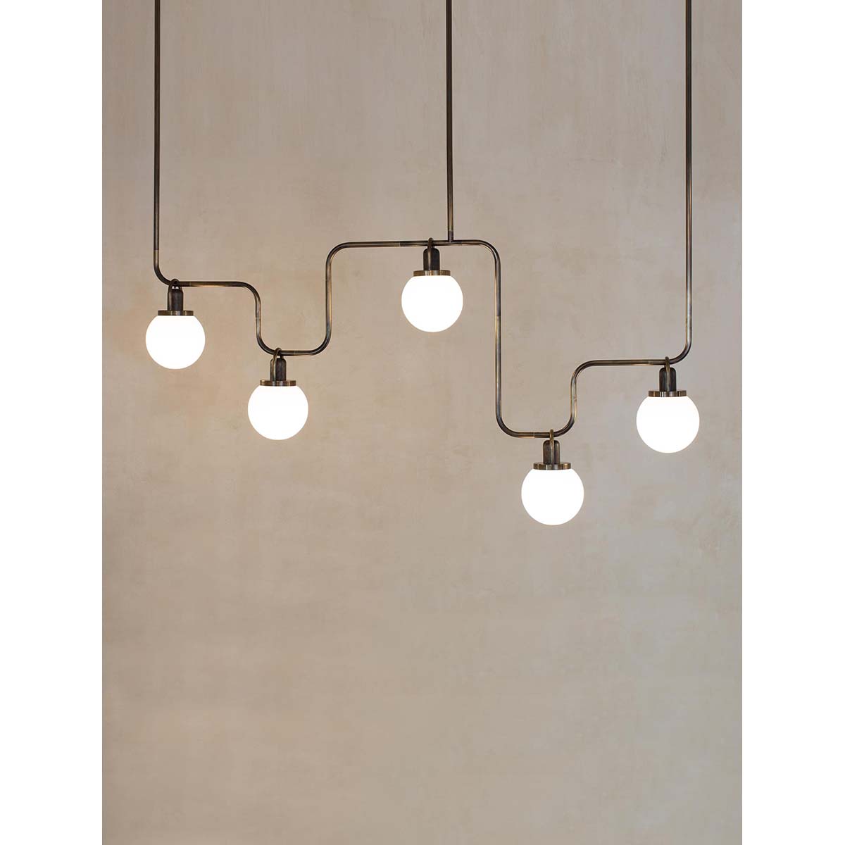 【ALLIED MAKER】 アメリカ・インテリア照明「Escalante 5」ペンダントライト 5灯 カスタムカラー (W1842×D204×H953mm)