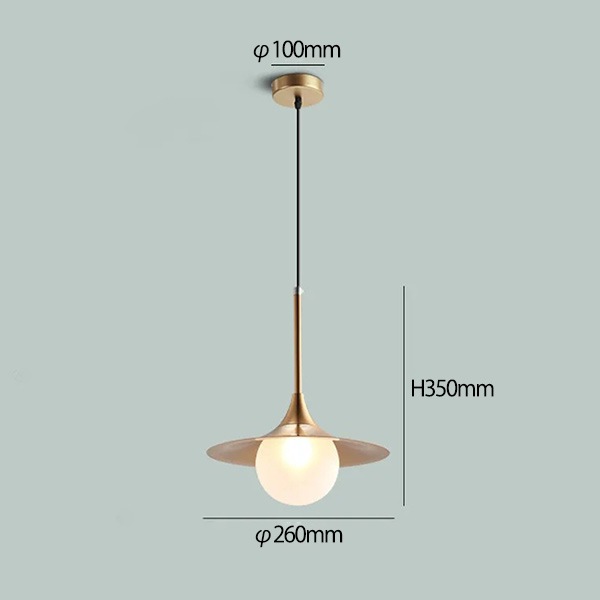 【リーズナブル】デザイン照明 モダン ペンダントライト ゴールド(φ260×H350mm)
