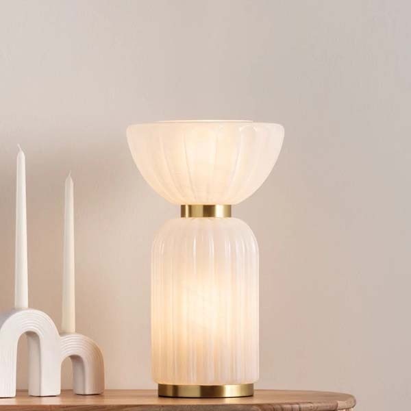 【MITZI】アメリカ・モダンテーブルライト「Cordelia」1灯 ゴールド（Φ248×H426mm）