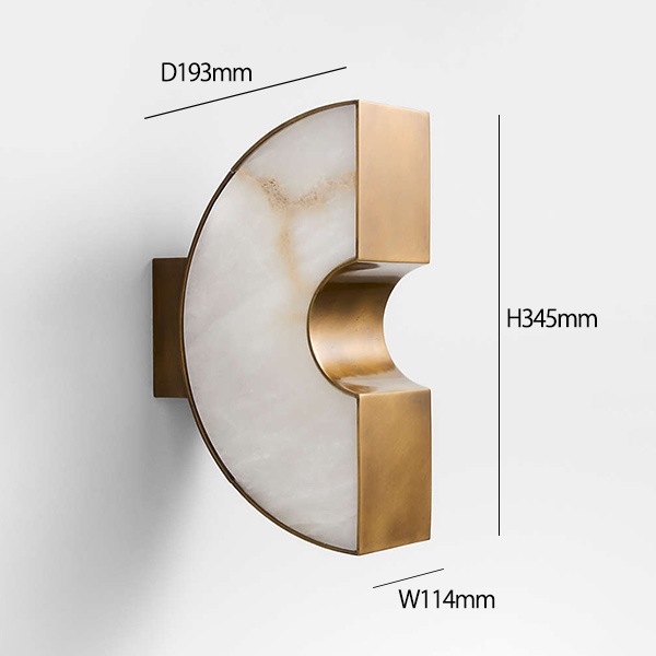 アメリカ・デザイン照明 アラバスターウォールライト「Cali」White・2