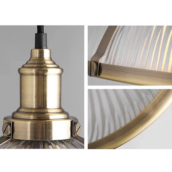 デザイン照明 ガラスシェードペンダントライト ブロンズ（φ270×H210mm