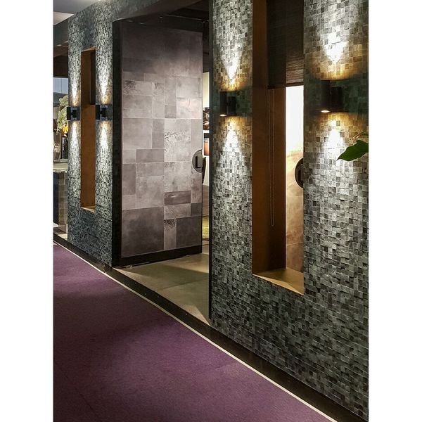 【MARETTI】オランダ・LEDウォールライト「HICKS」2灯 BLACK（φ54×H170mm）