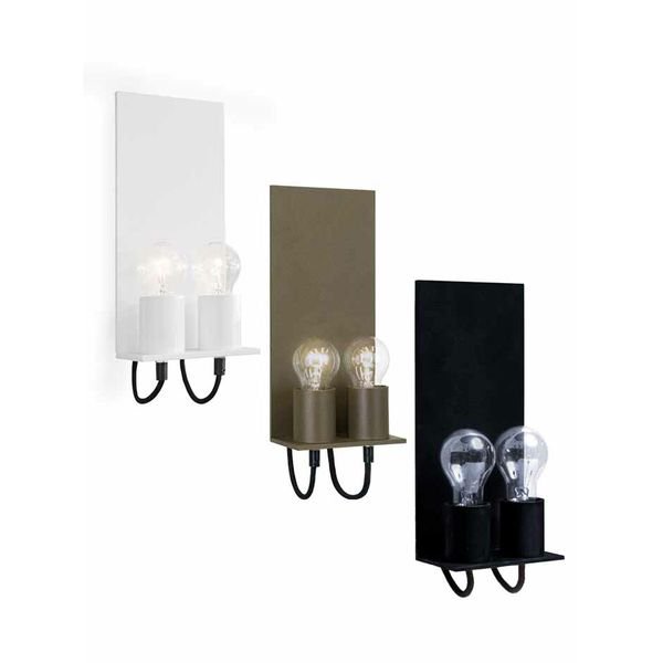 【MARETTI】オランダ・ウォールライト「TRIJNIE」2灯 BLACK（W140×D80×H300mm）