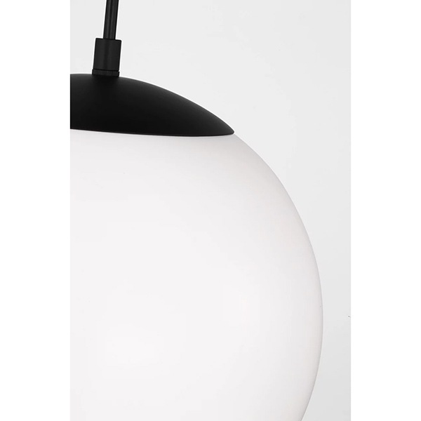 【Visual Comfort】アメリカ・デザイン照明 ペンダントライト「Leo Hanging Globe Large」1灯・ミッドナイトブラック（W305mm×H318mm）