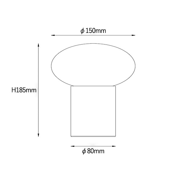 【LUCIDE】ベルギー デザイン照明 テーブルライト「BIRTLE」Opal（φ150×H185mm）