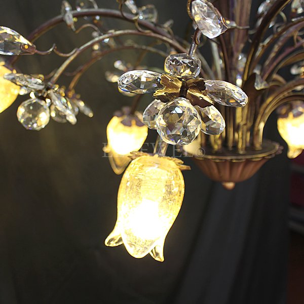 【LA LUCE】デザインシャンデリア『Florentine』8灯 ブロンズ(W720×H470mm)