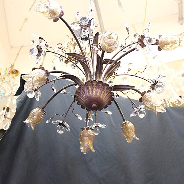 【LA LUCE】デザインシャンデリア『Florentine』8灯 ブロンズ(W720×H470mm)