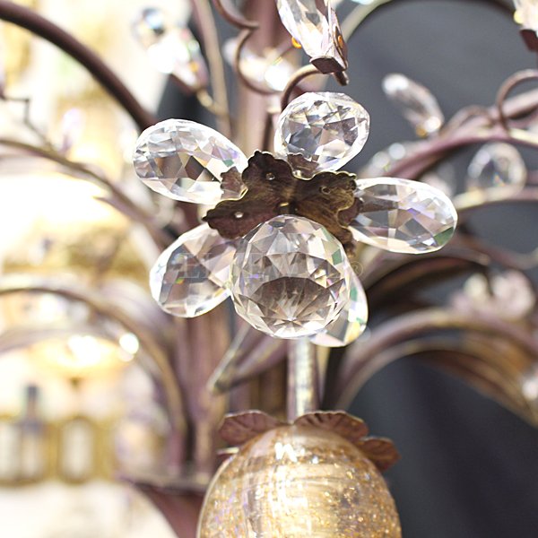 【LA LUCE】デザインシャンデリア『Florentine』8灯 ブロンズ(W720×H470mm)