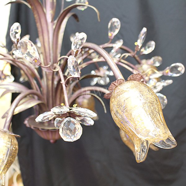 【LA LUCE】デザインシャンデリア『Florentine』8灯 ブロンズ(W720×H470mm)