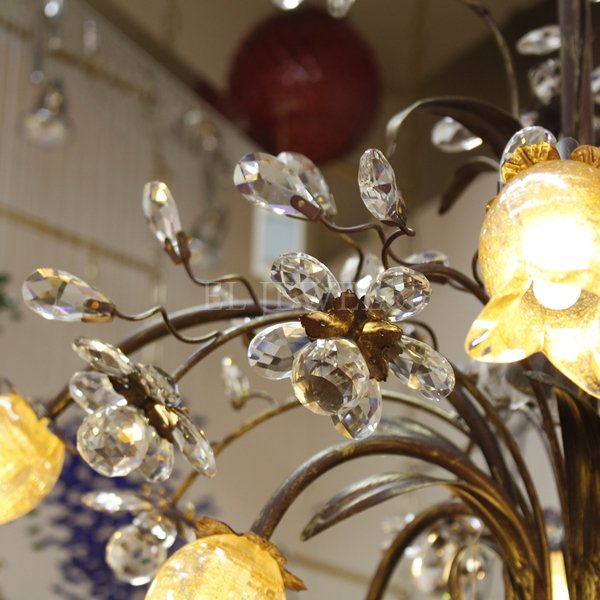 【LA LUCE】デザインシャンデリア『Florentine』8灯 ブロンズ(W720×H470mm)