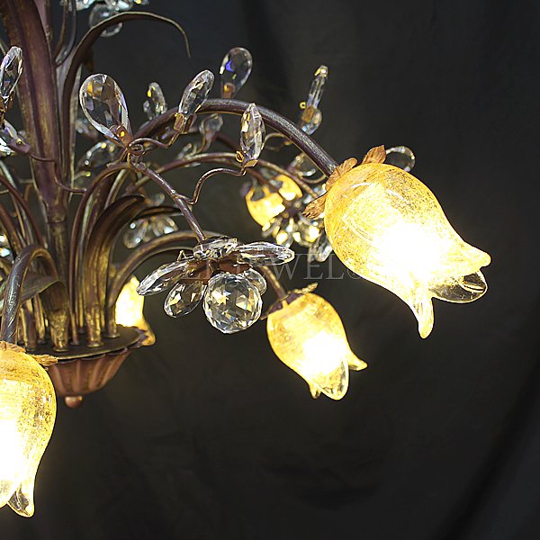 【LA LUCE】デザインシャンデリア『Florentine』8灯 ブロンズ(W720×H470mm)