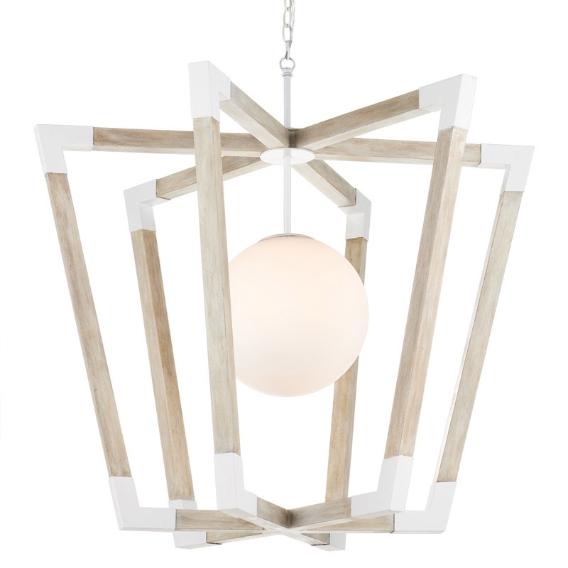 【CURREY】アメリカ・ペンダントライト 1灯「Bastian」ナチュラル(W939×D939×H914mm)