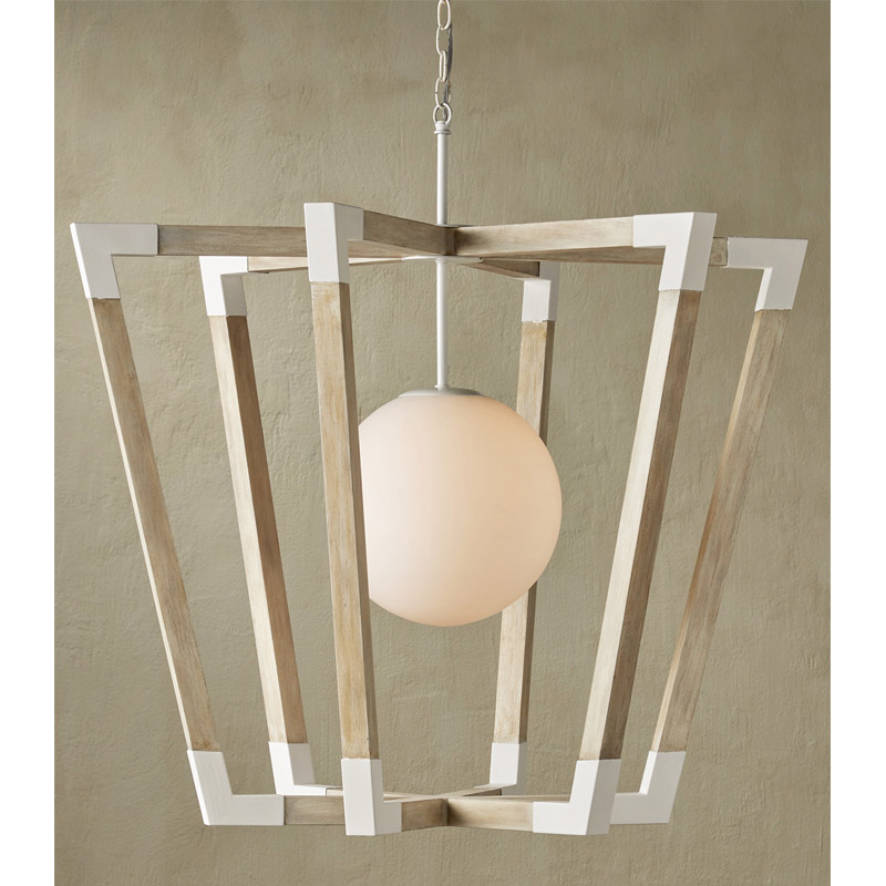 【CURREY】アメリカ・ペンダントライト 1灯「Bastian」ナチュラル(W939×D939×H914mm)