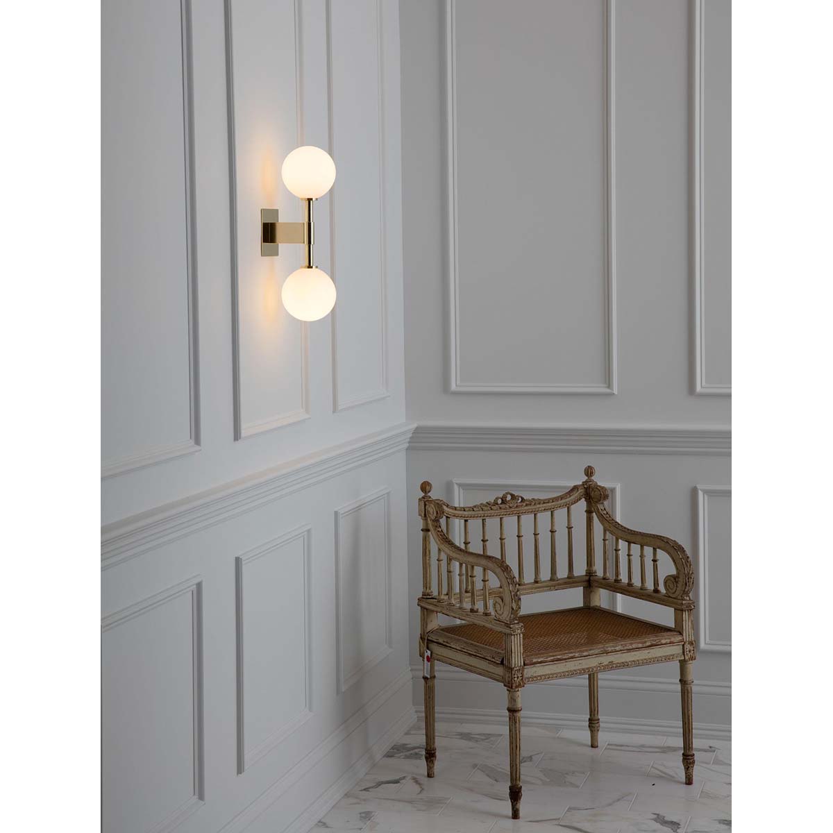 【ALLIED MAKER】 アメリカ・インテリア照明「Bastion Double」ウォールライト 2灯 カスタムカラー (W127×D153×H407mm)