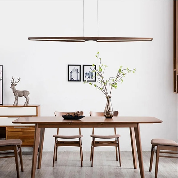 デザイン照明 モダンウッドペンダントライト ブラウン（W1200／1500mm