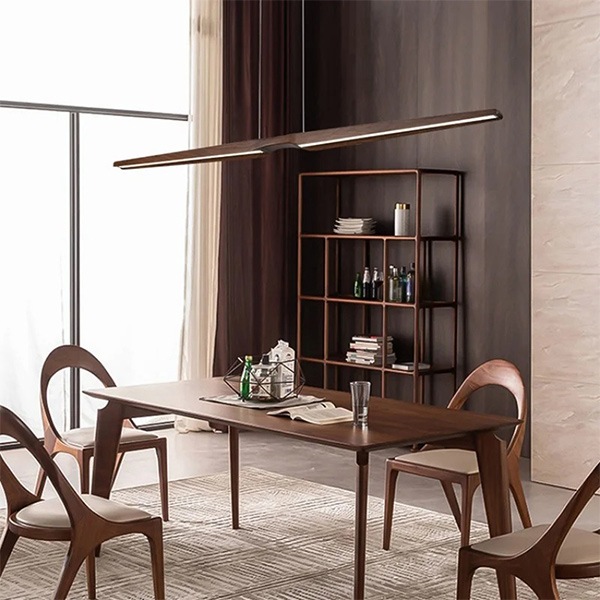 デザイン照明 モダンウッドペンダントライト ブラウン（W1200／1500mm