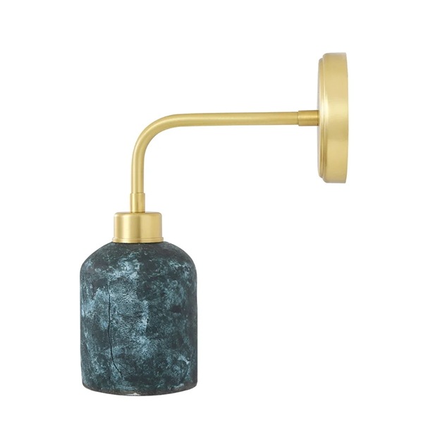 【Mullan】アイルランド「Osier」セラミックウォールライト1灯・Blue Earth(W120×D260×H310mm)