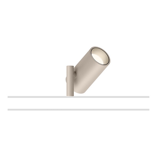 【VIBIA】 スペイン・ショップレール照明「Circus」スポットライト　ブラック／ベージュ 配光角度：Narrow（14°）（φ40×W170×D70mm）