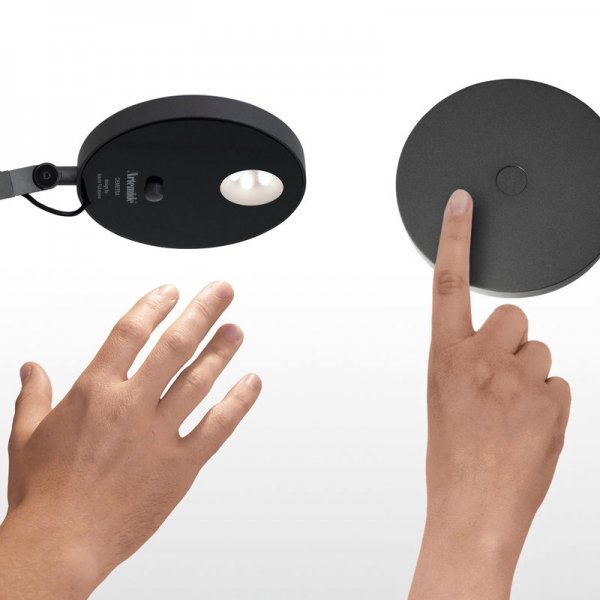 【Artemide】「Demetra Micro table lamp, opaque black」デザイン照明テーブルランプ オペークブラック(Φ120×H510mm)