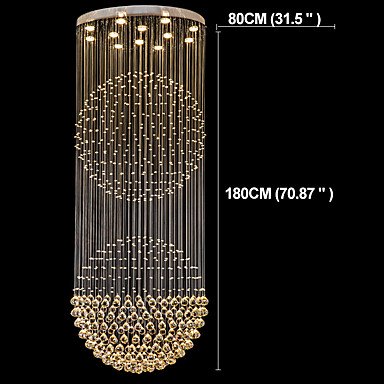 クリスタルシャンデリア 12灯（Φ800×H1800mm） | EL JEWEL