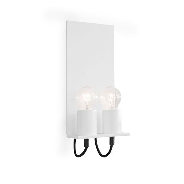 【MARETTI】オランダ・ウォールライト「TRIJNIE」2灯 WHITE（W140×D80×H300mm）