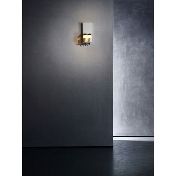 【MARETTI】オランダ・ウォールライト「TRIJNIE」2灯 WHITE（W140×D80×H300mm）