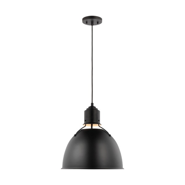 【GENERATION LIGHTING】アメリカ・Sea Gull Collectionペンダントライト「Huey」1灯 ブラック (Φ381×H401mm)