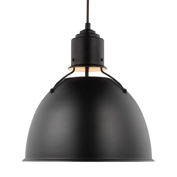 【GENERATION LIGHTING】アメリカ・Sea Gull Collectionペンダントライト「Huey」1灯 ブラック (Φ381×H401mm)