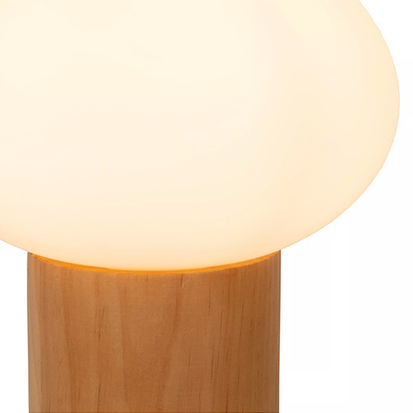 【LUCIDE】ベルギー デザイン照明 テーブルライト「BIRTLE」Opal（φ200×H267mm）