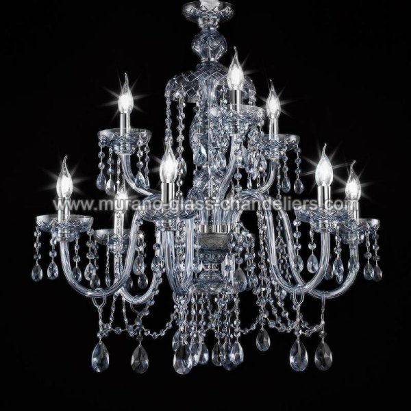 【MURANO GLASS CHANDELIERS】イタリア・ヴェネチアンガラスシャンデリア9灯「CIMABUE」(W750×H780mm)
