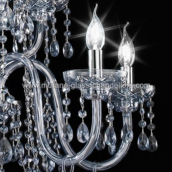 【MURANO GLASS CHANDELIERS】イタリア・ヴェネチアンガラスシャンデリア9灯「CIMABUE」(W750×H780mm)