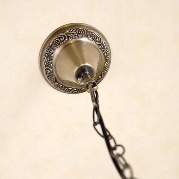 ティファニー　ペンダントランプ　フラワー　マルチカラー・1灯（φ210×H210mm）